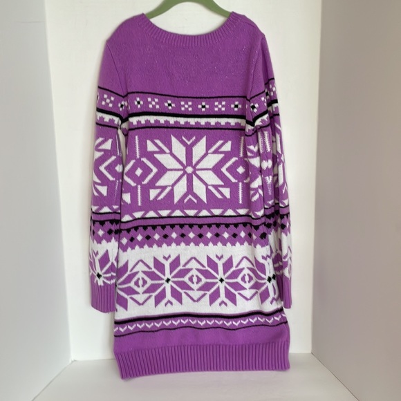 Justice Beautiful Snowflake Sweater dress with matching leggings sz girls 14/16 - Picture 3 of 16